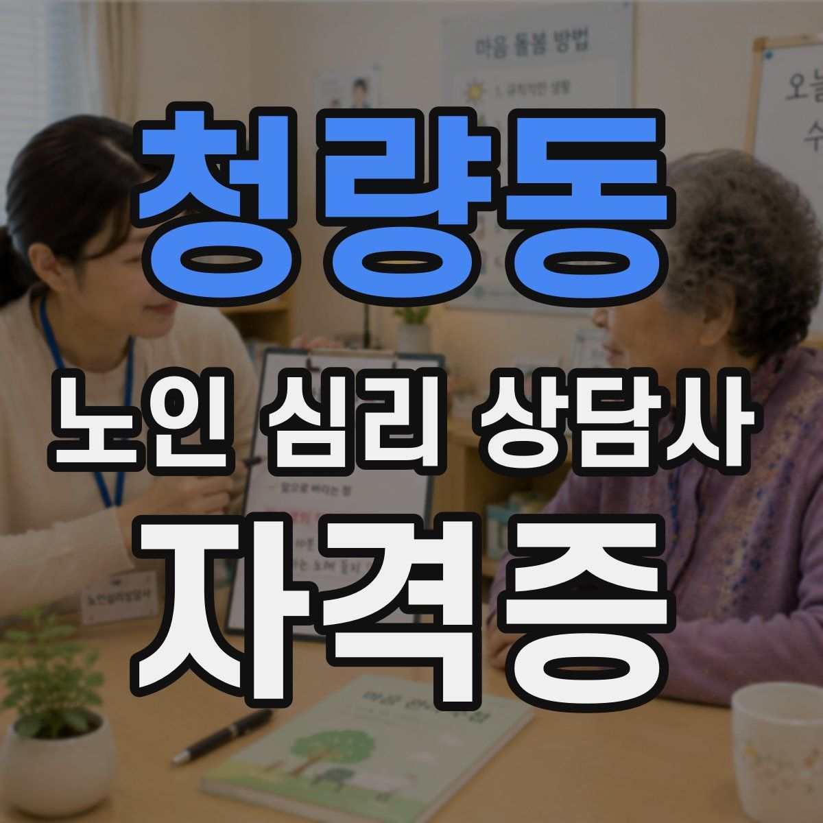 청량동 노인 심리 상담사 자격증