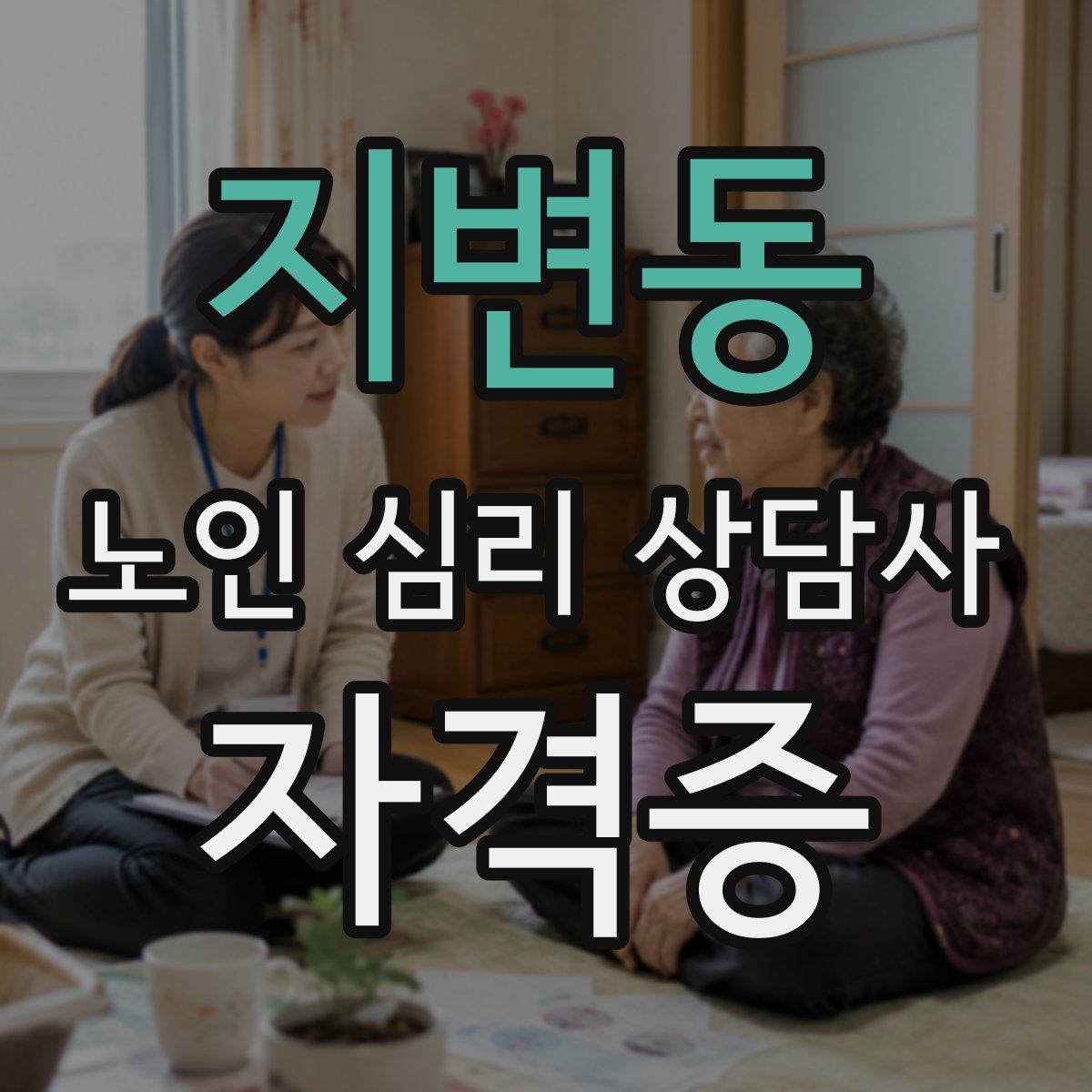 지변동 노인 심리 상담사 자격증