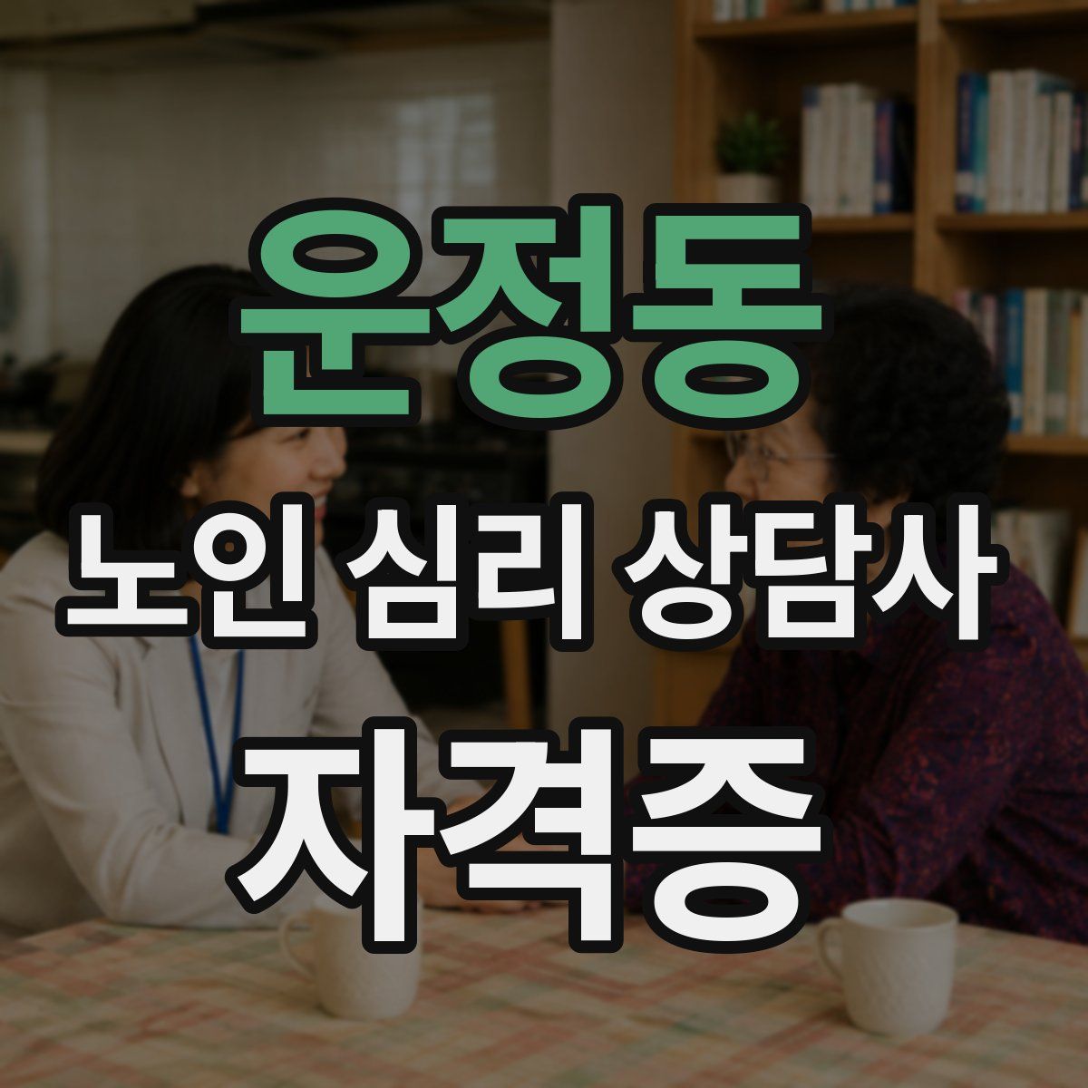 운정동 노인 심리 상담사 자격증