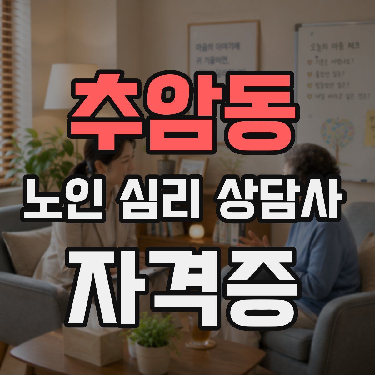 추암동 노인 심리 상담사 자격증