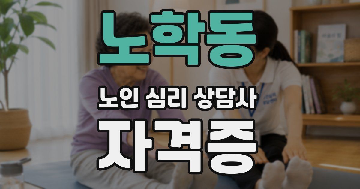 노학동 노인 심리 상담사 자격증