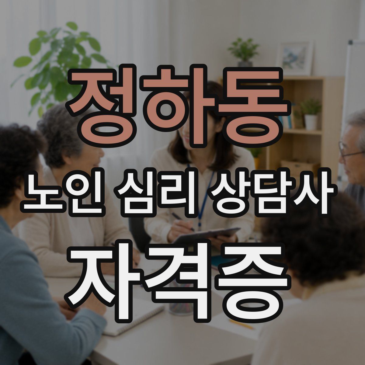 정하동 노인 심리 상담사 자격증