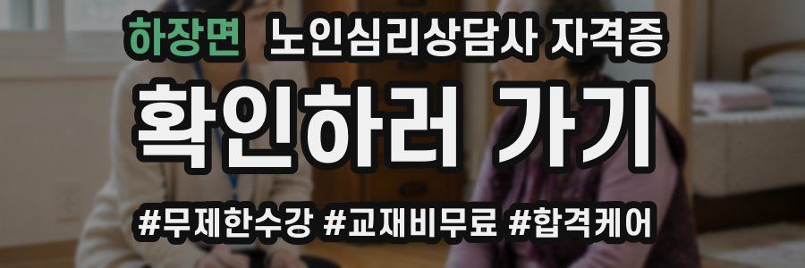 하장면 노인 심리 상담사 자격증
