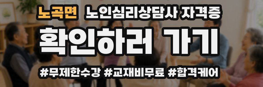 노곡면 노인 심리 상담사 자격증