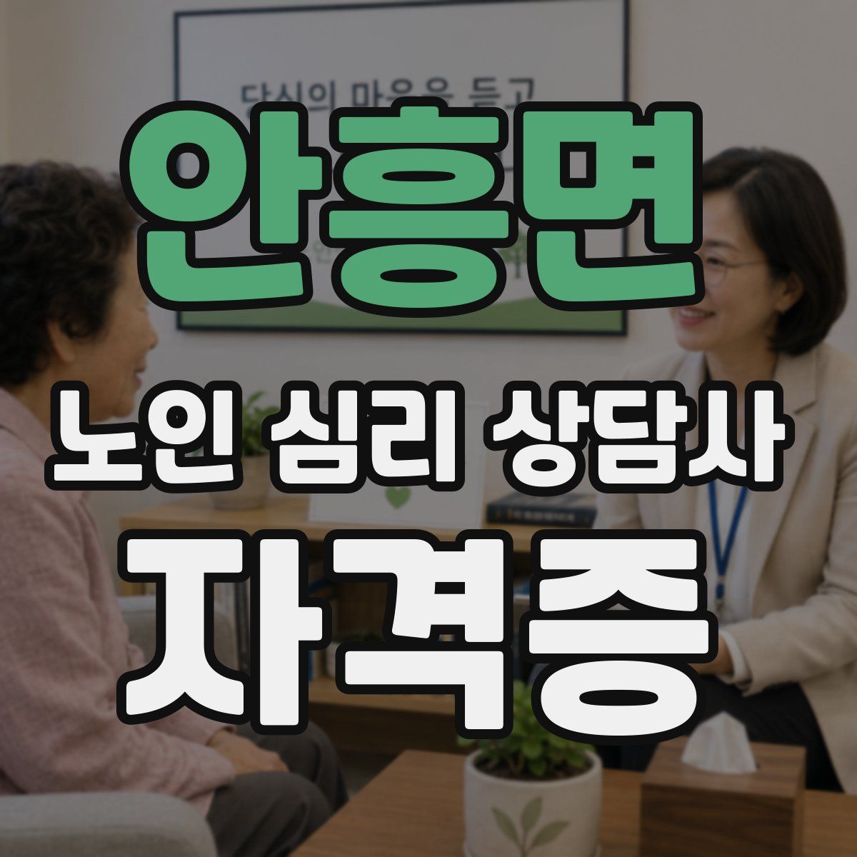 안흥면 노인 심리 상담사 자격증