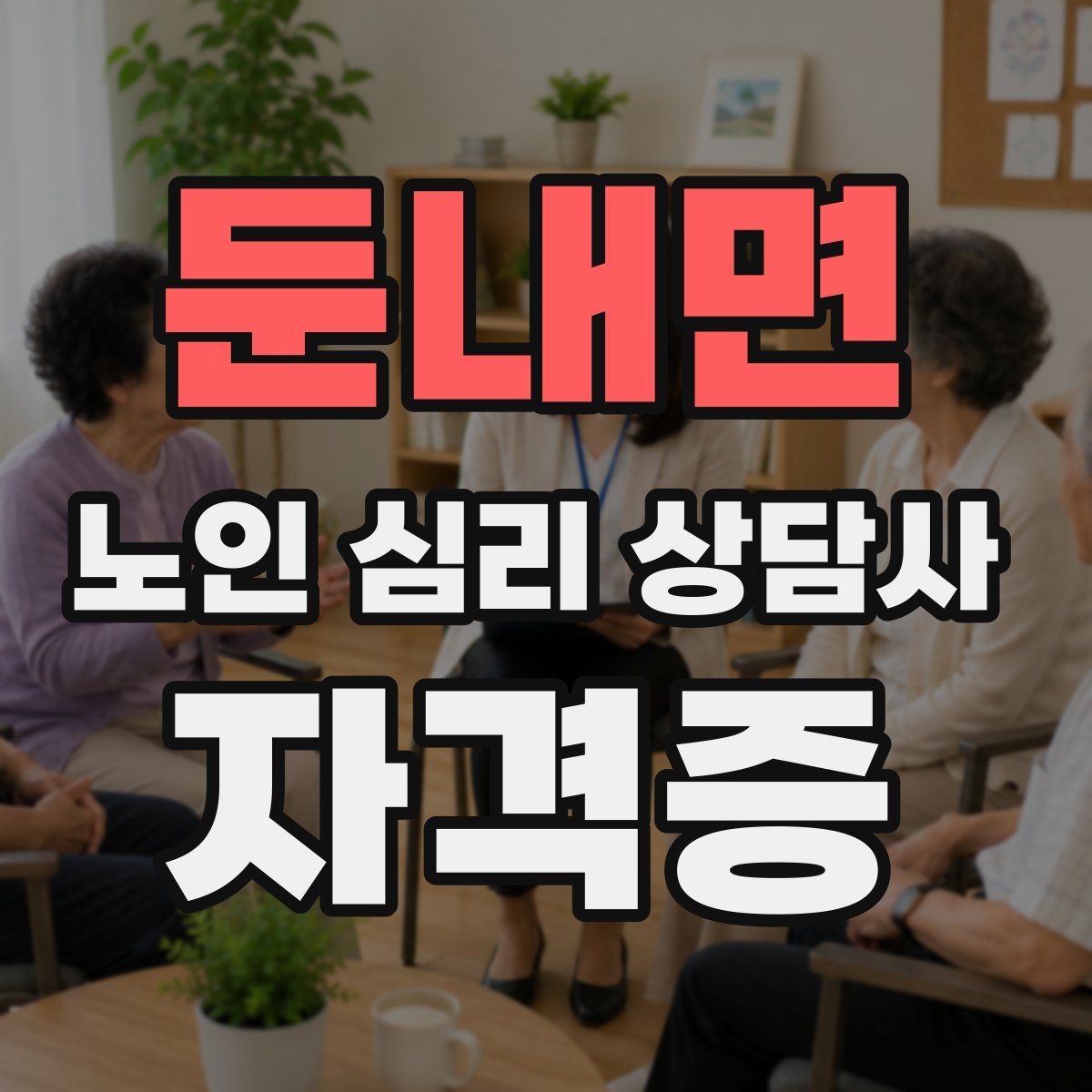 둔내면 노인 심리 상담사 자격증