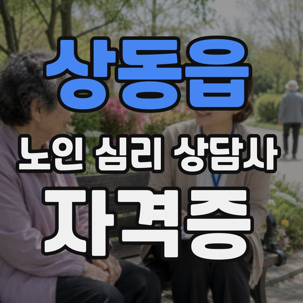 상동읍 노인 심리 상담사 자격증