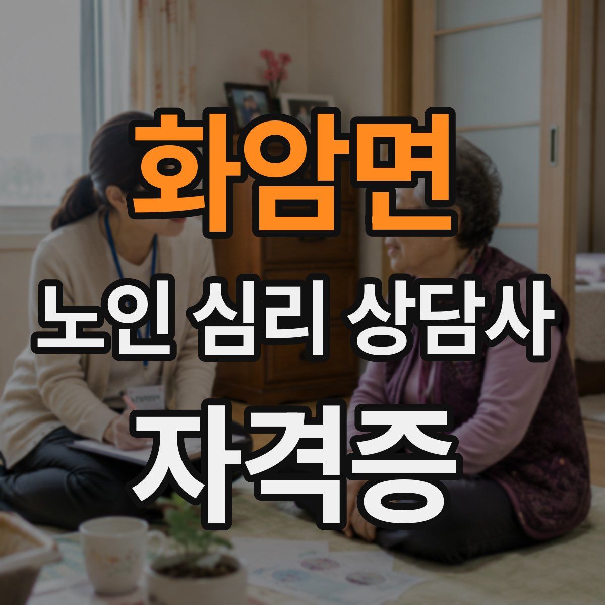 화암면 노인 심리 상담사 자격증