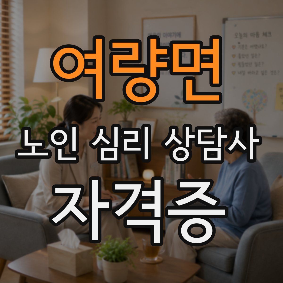 여량면 노인 심리 상담사 자격증