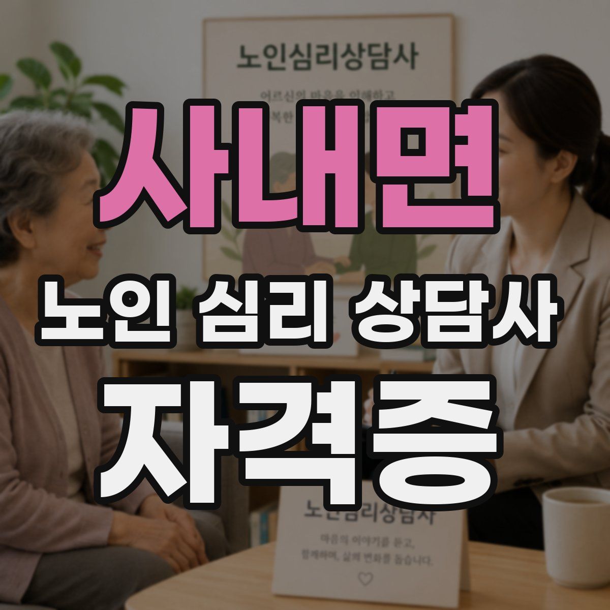 사내면 노인 심리 상담사 자격증