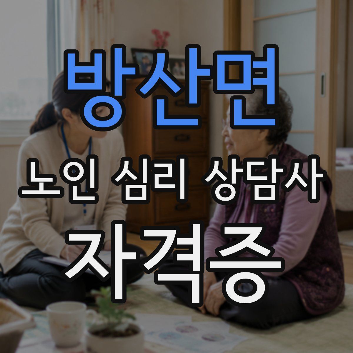 방산면 노인 심리 상담사 자격증