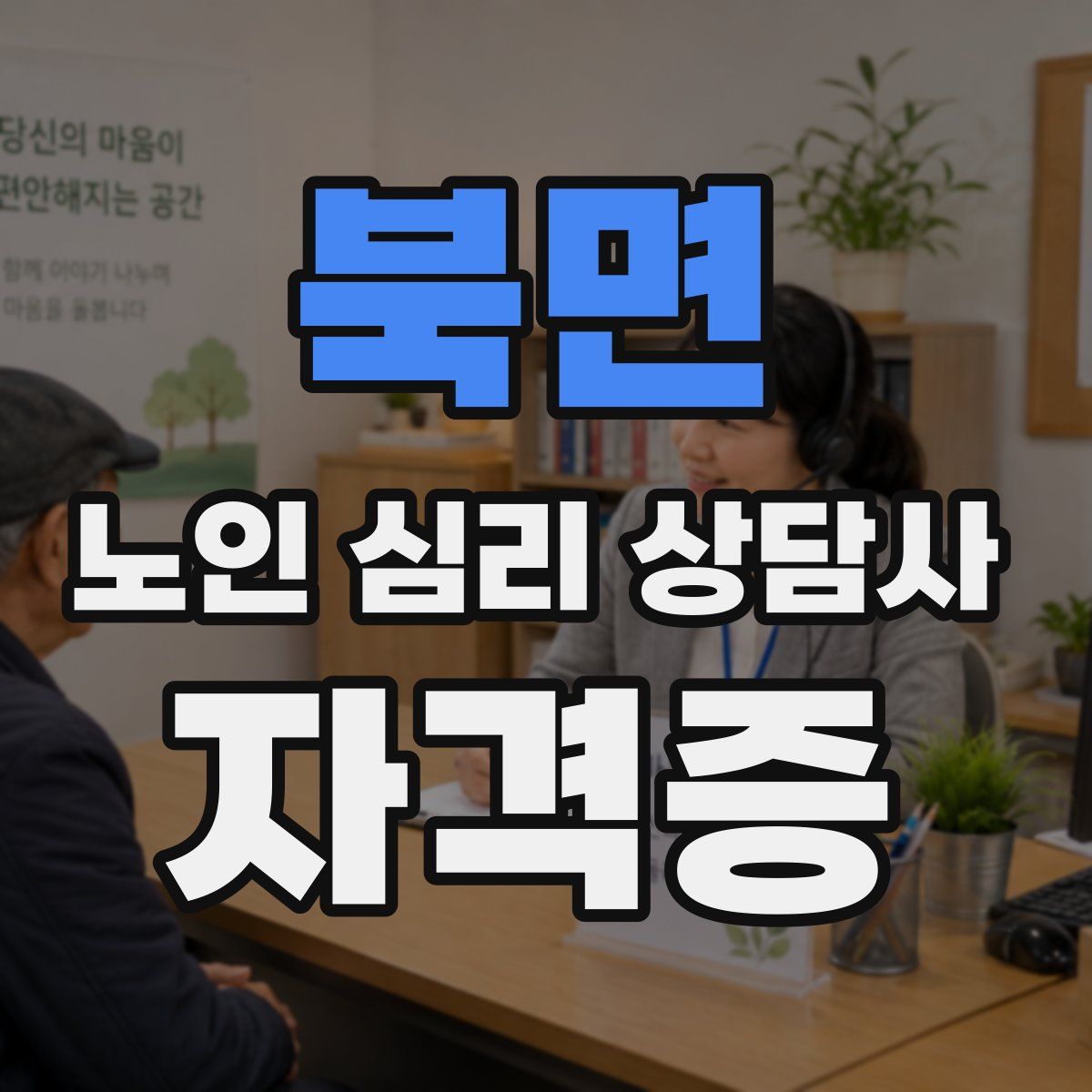북면 노인 심리 상담사 자격증