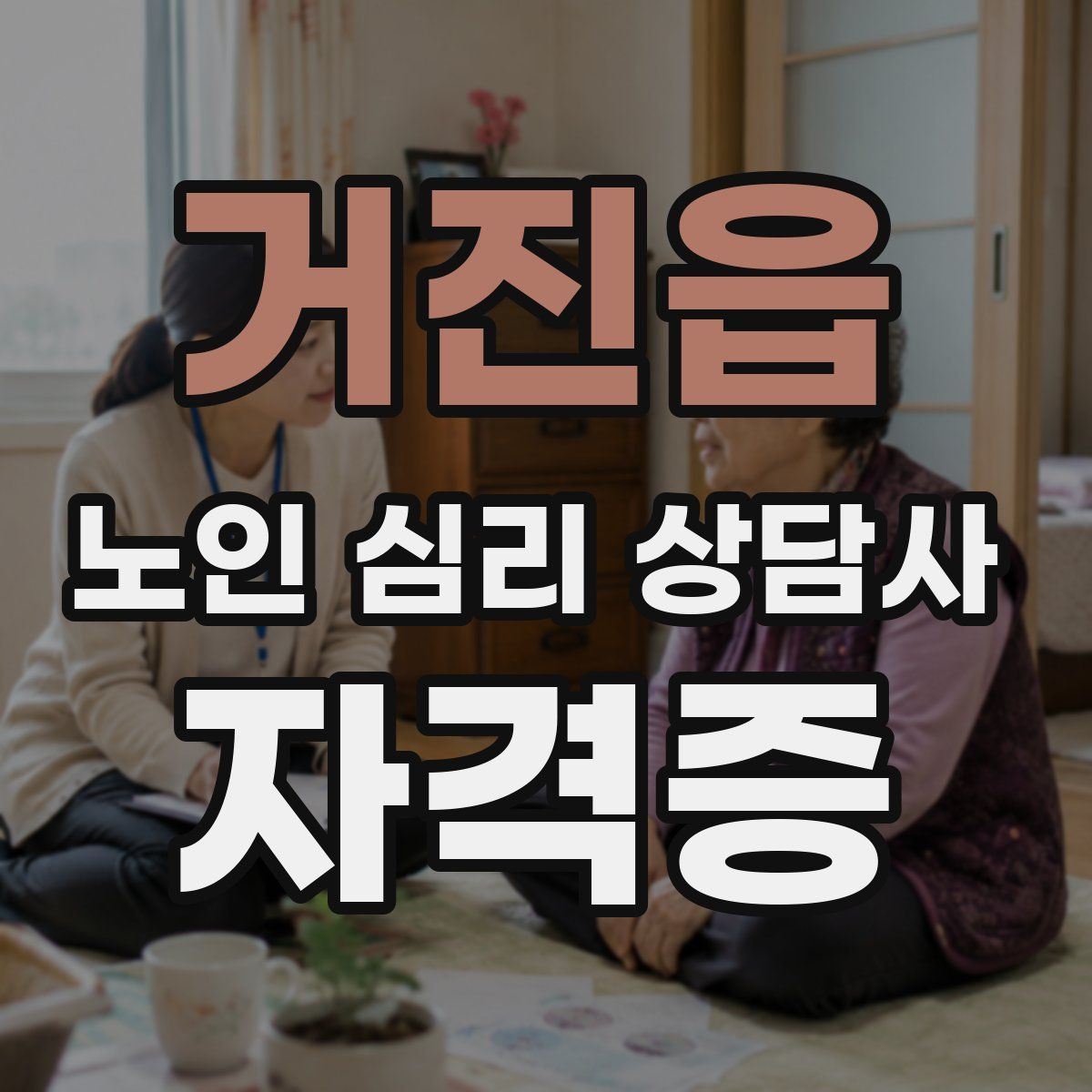 거진읍 노인 심리 상담사 자격증