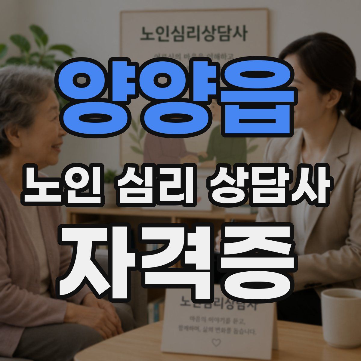 양양읍 노인 심리 상담사 자격증