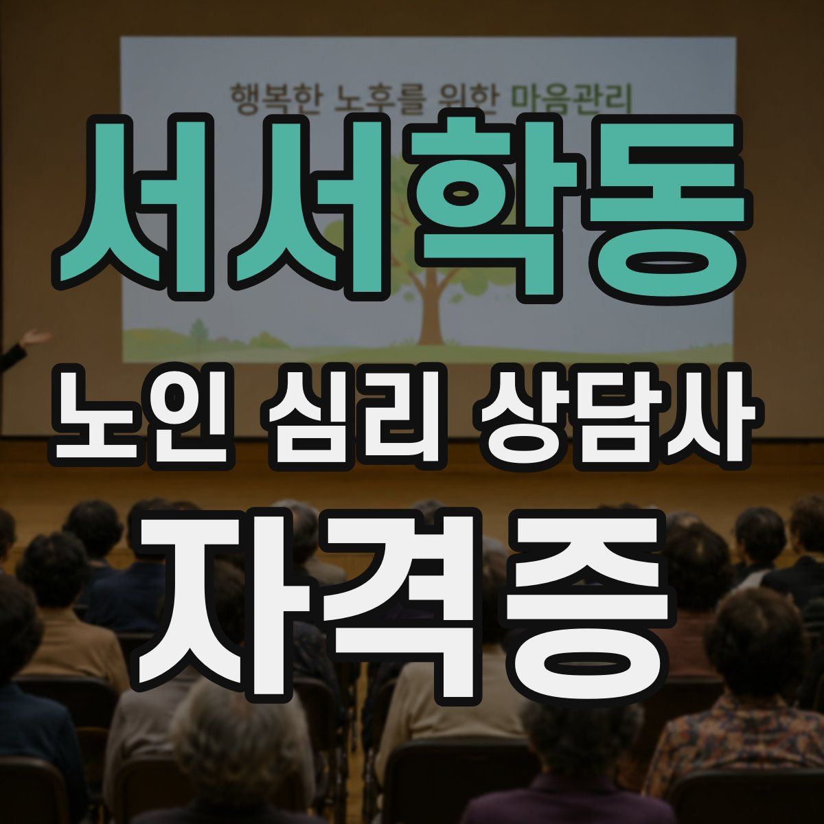 서서학동 노인 심리 상담사 자격증