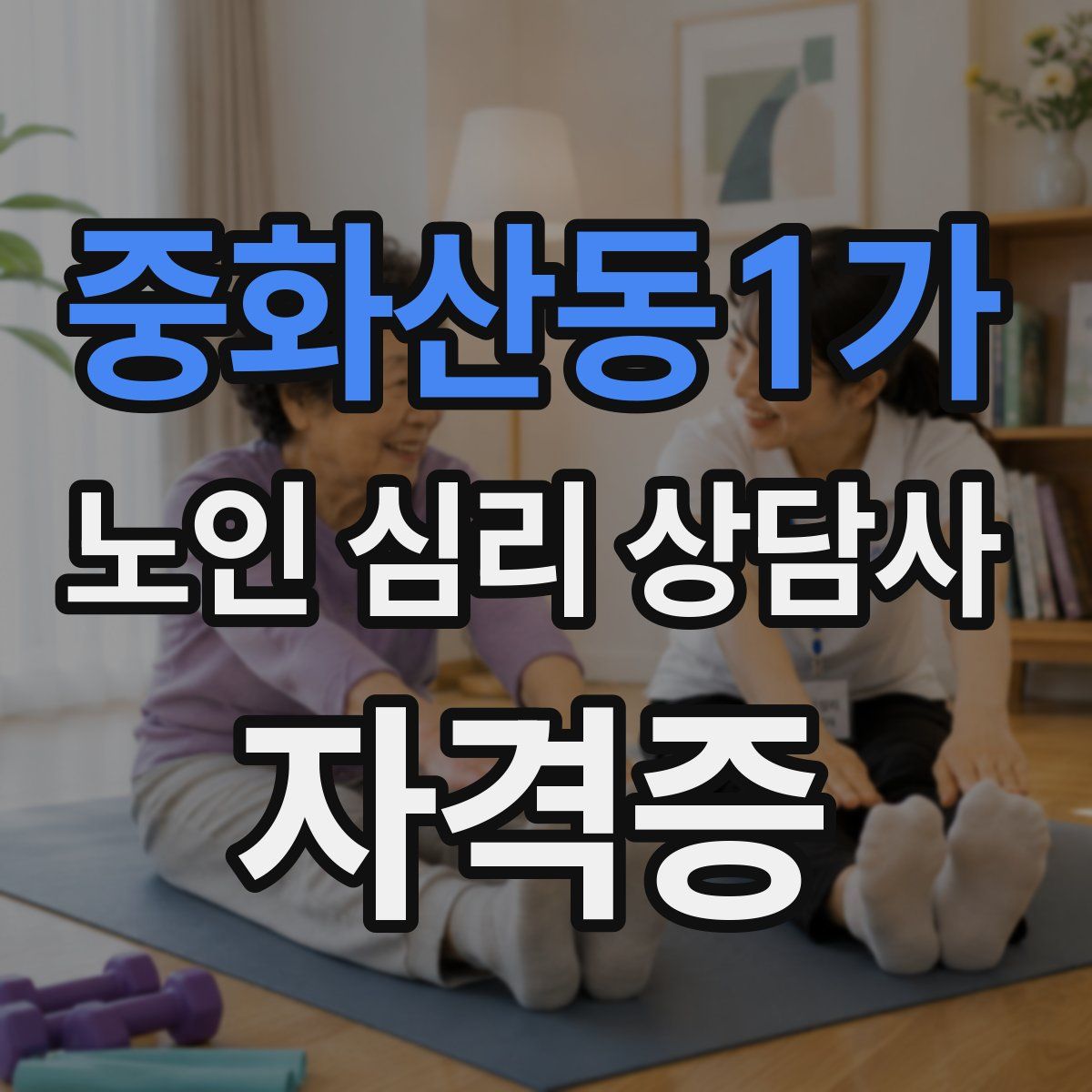 중화산동1가 노인 심리 상담사 자격증