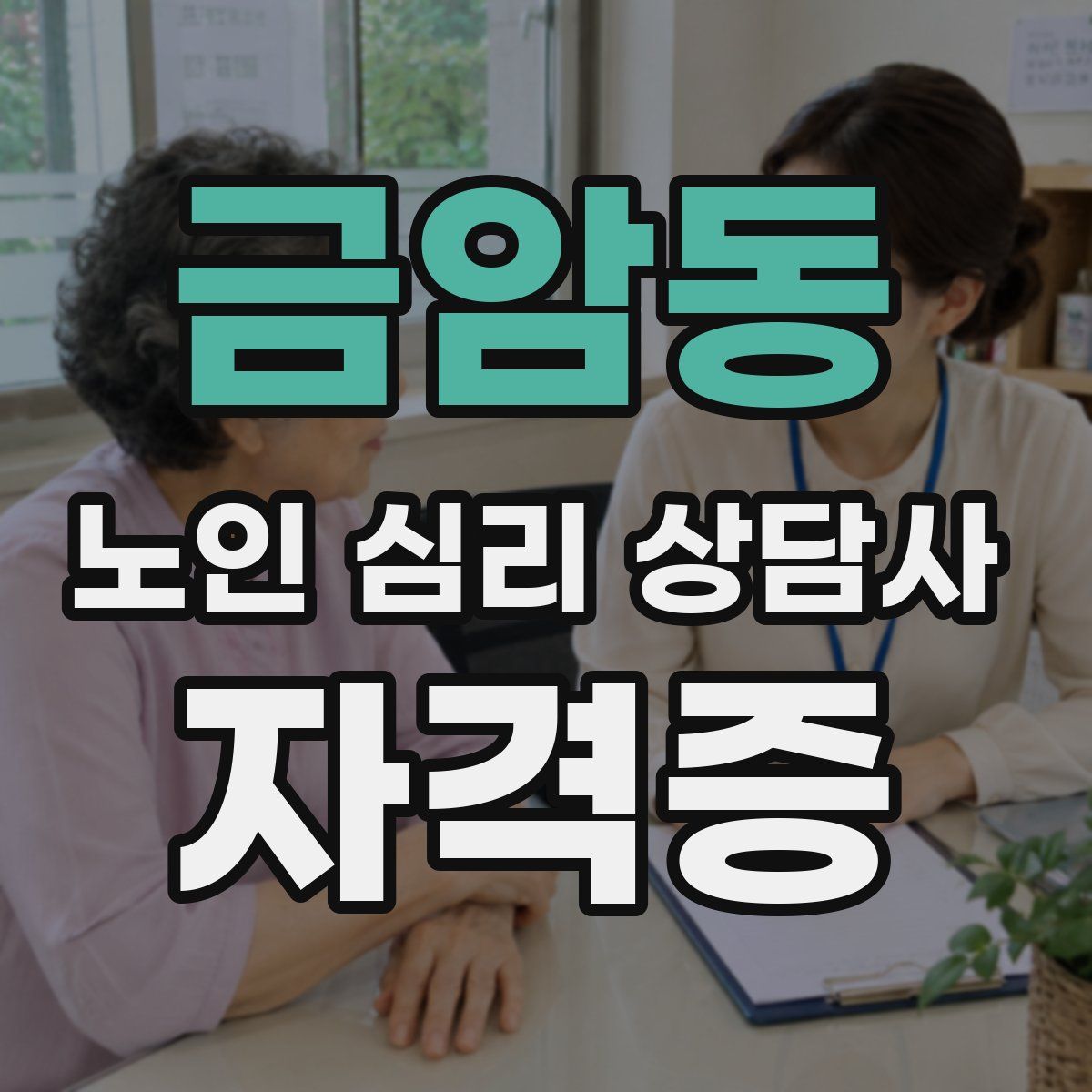금암동 노인 심리 상담사 자격증
