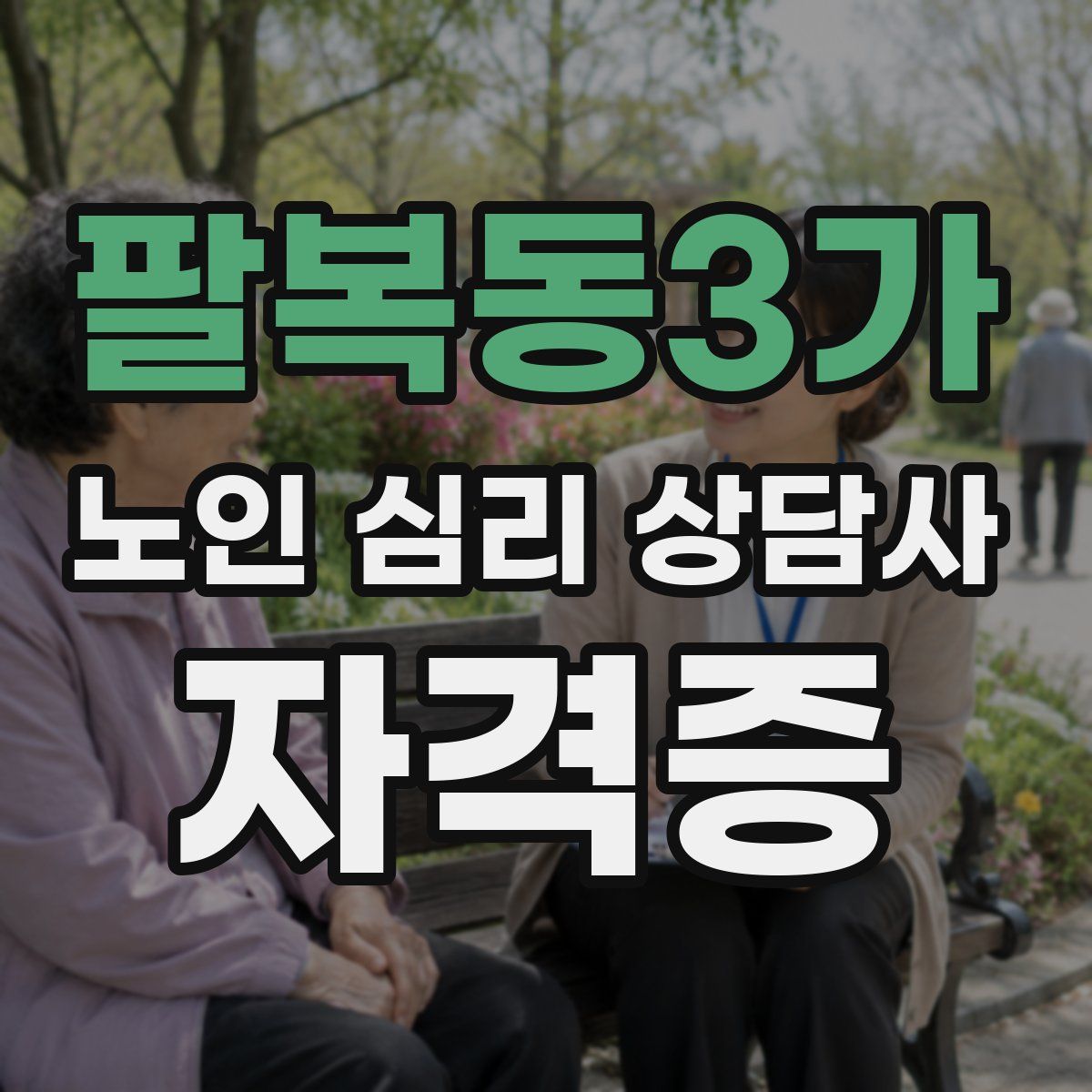 팔복동3가 노인 심리 상담사 자격증