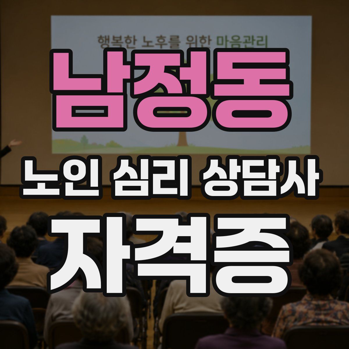 남정동 노인 심리 상담사 자격증