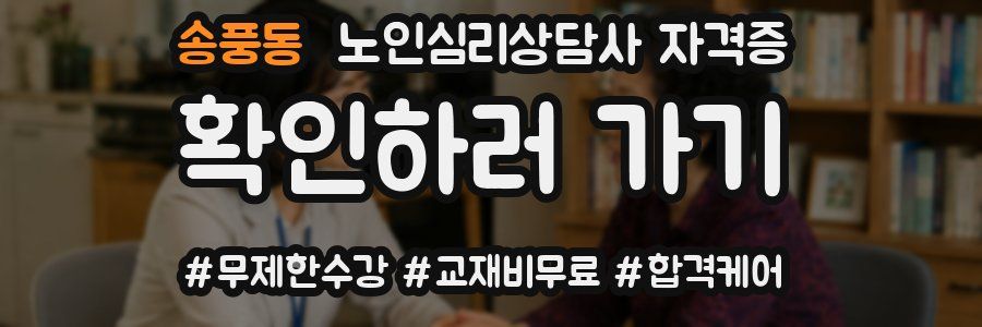 송풍동 노인 심리 상담사 자격증