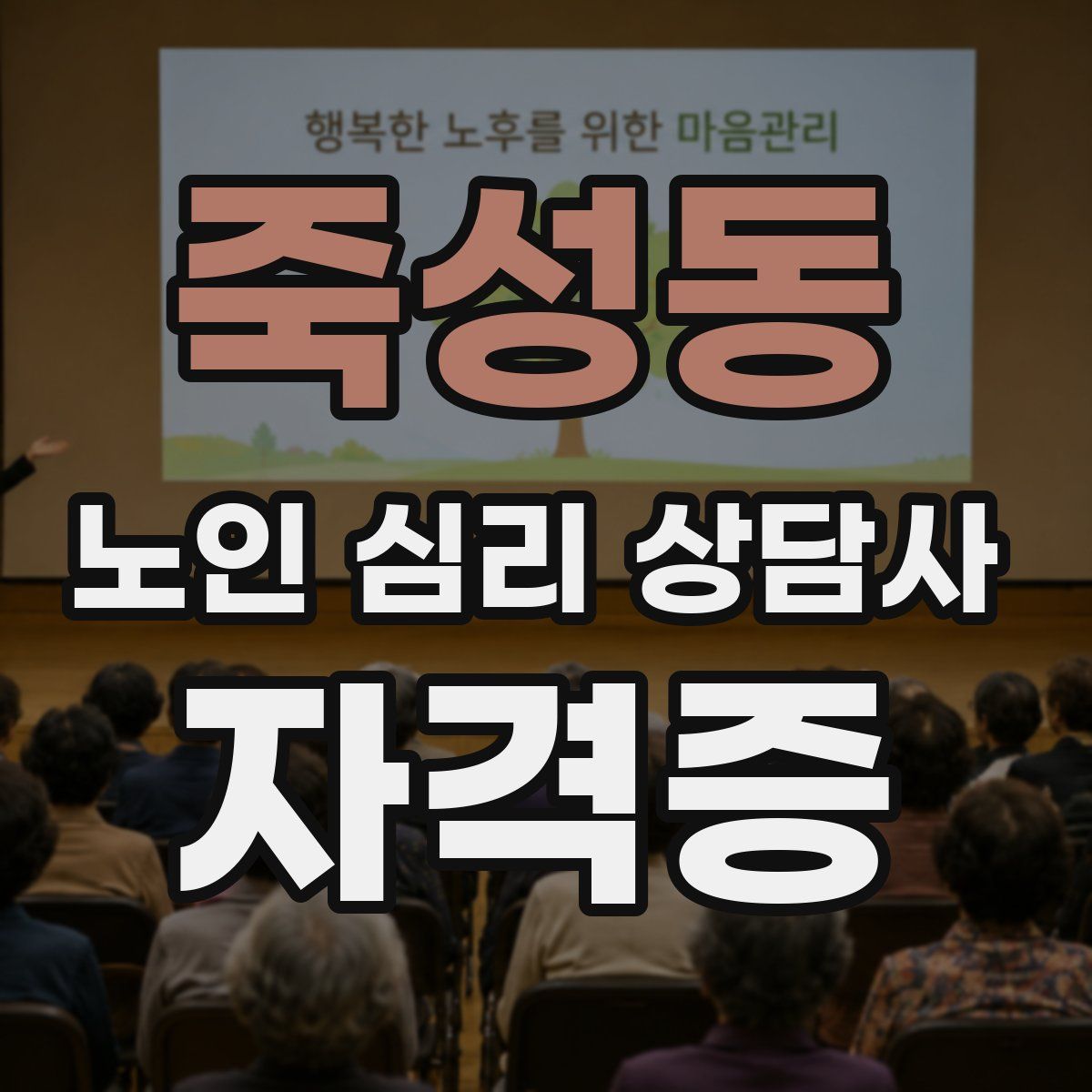죽성동 노인 심리 상담사 자격증