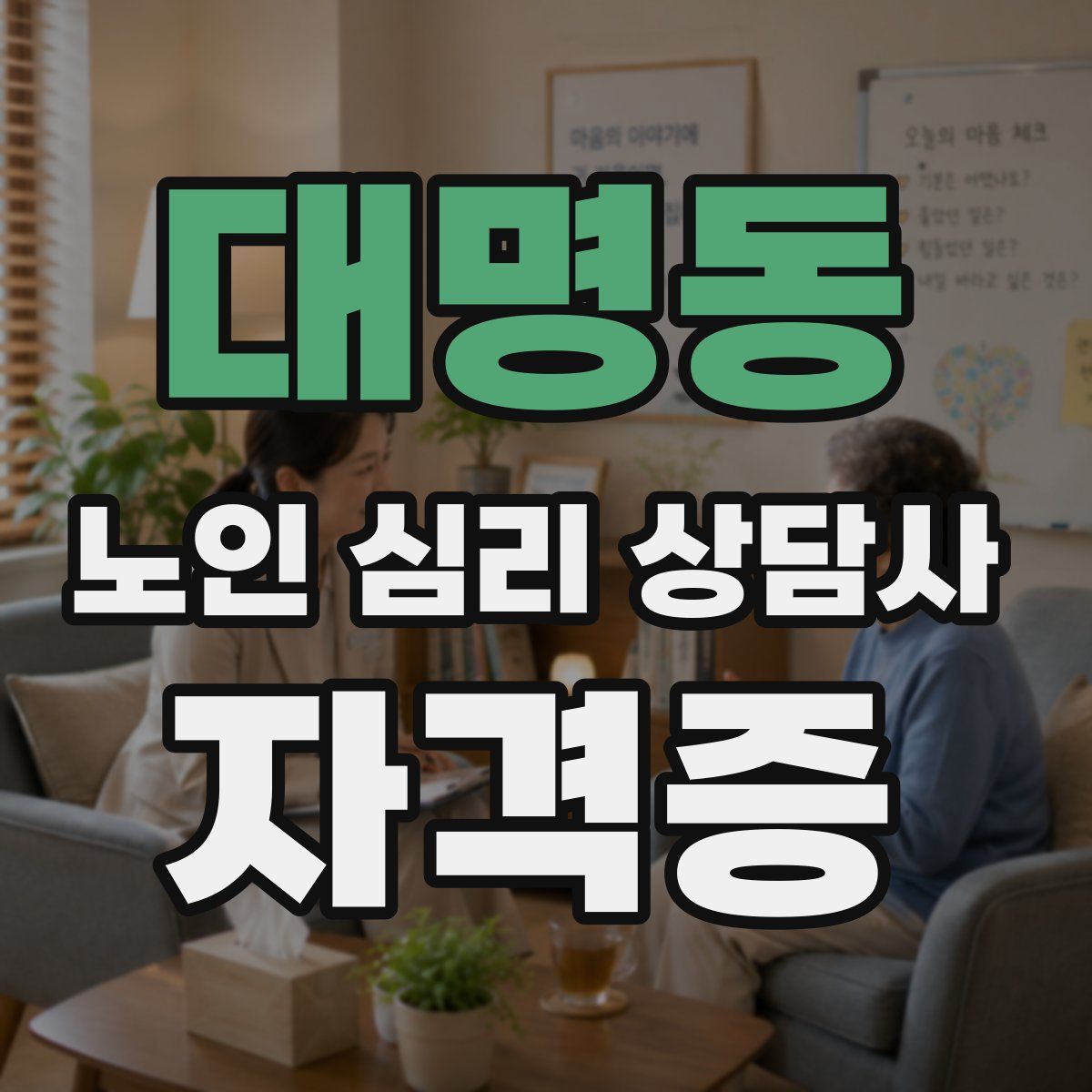 대명동 노인 심리 상담사 자격증