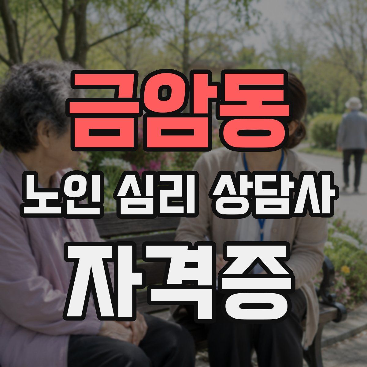 금암동 노인 심리 상담사 자격증