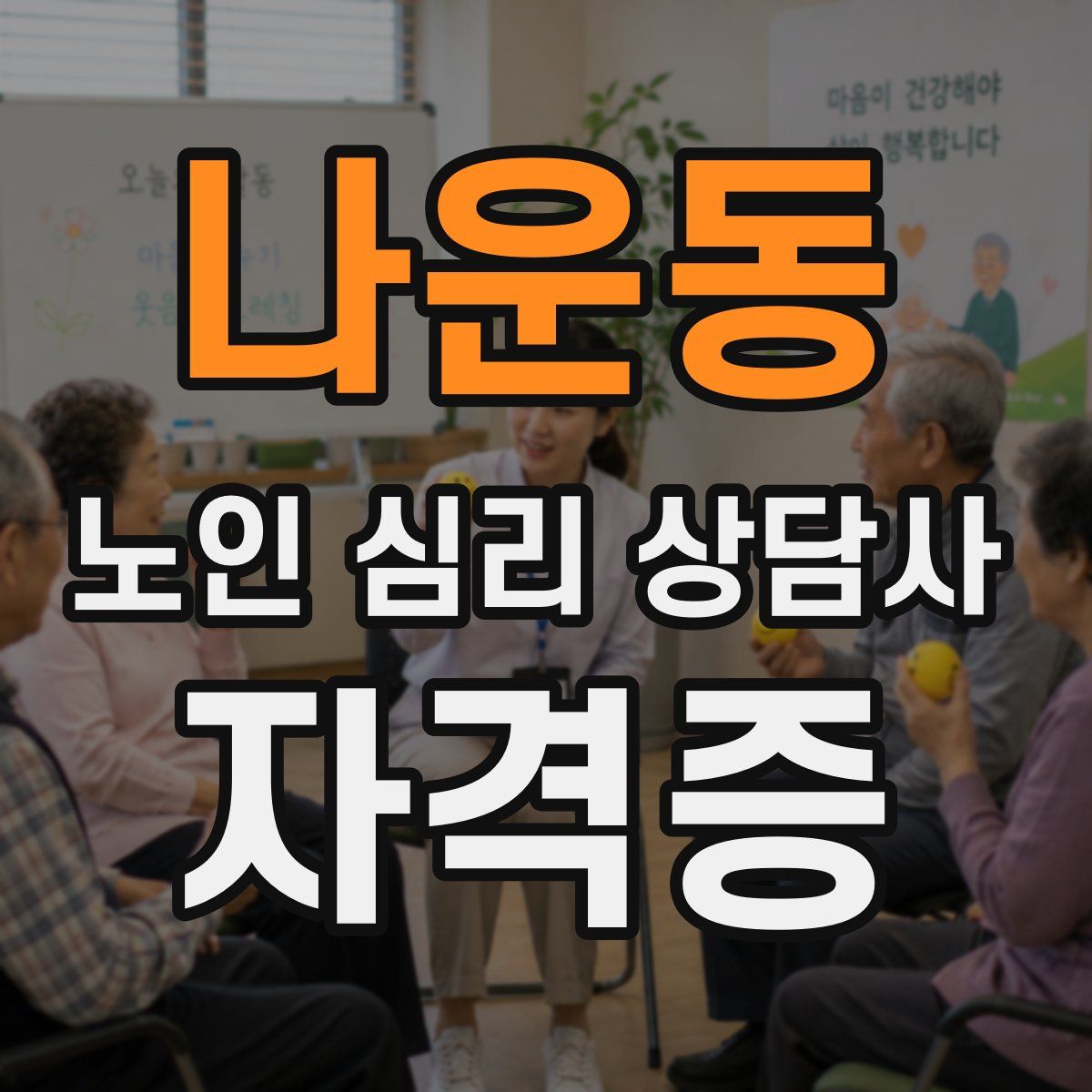 나운동 노인 심리 상담사 자격증