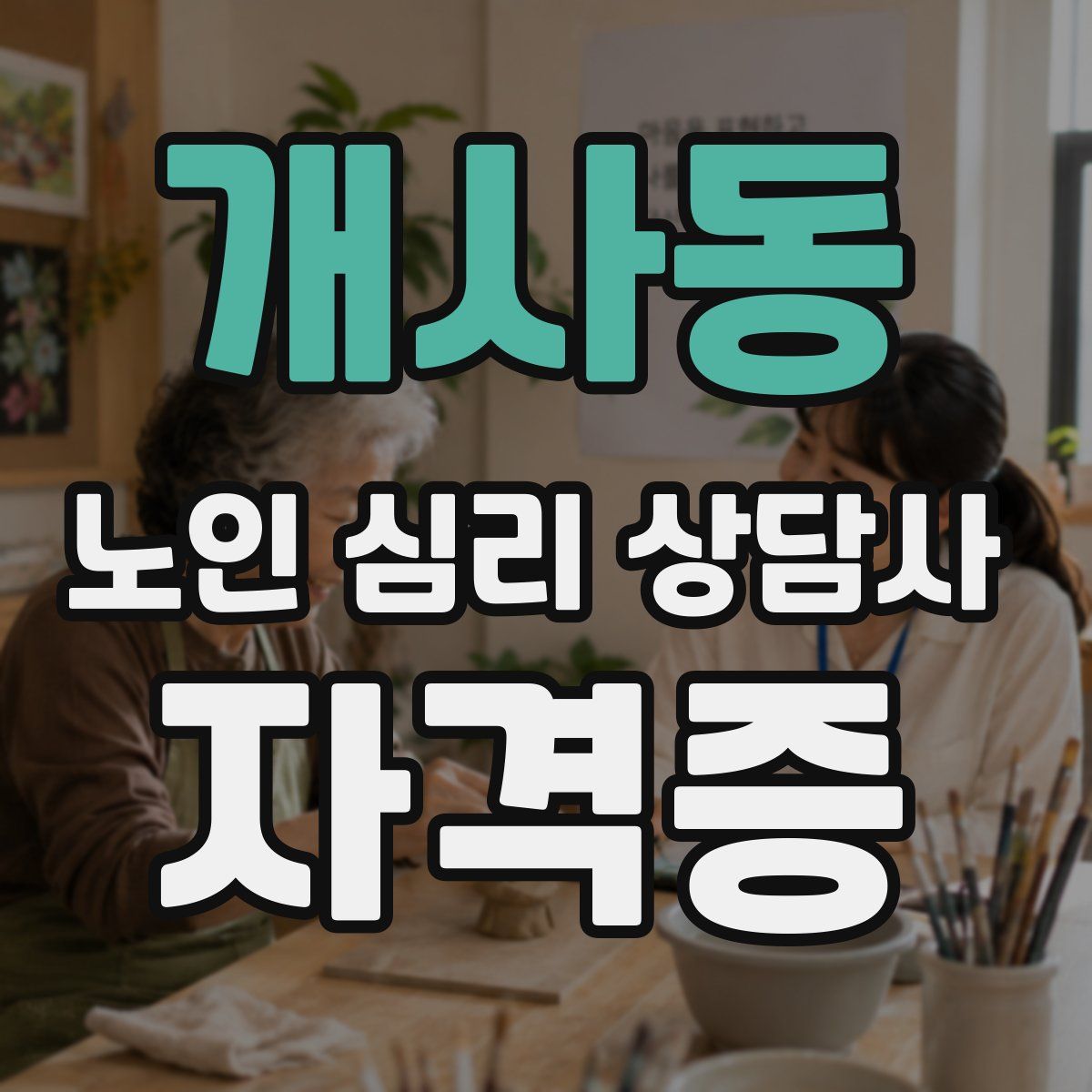 개사동 노인 심리 상담사 자격증
