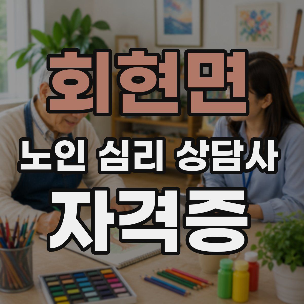 회현면 노인 심리 상담사 자격증