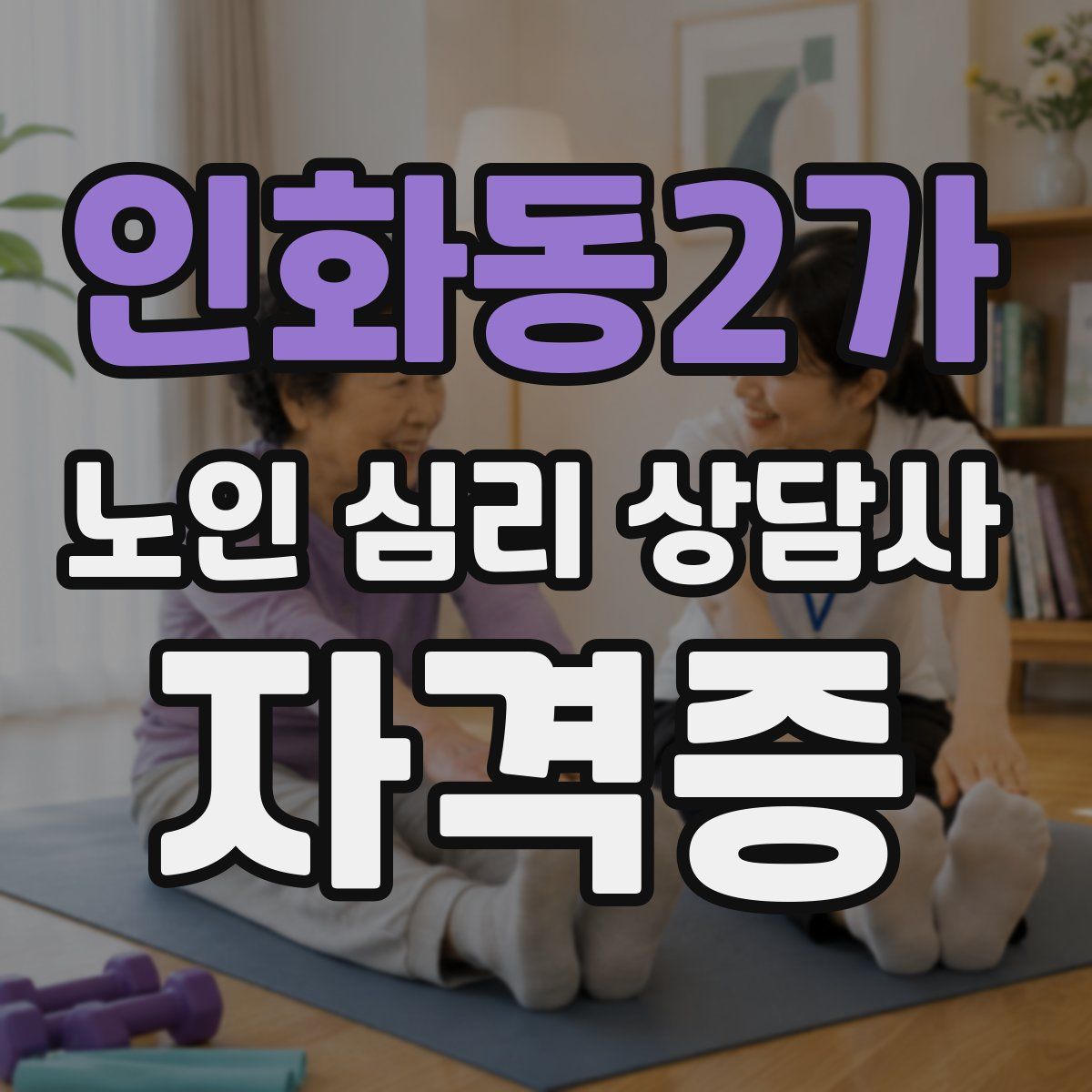 인화동2가 노인 심리 상담사 자격증