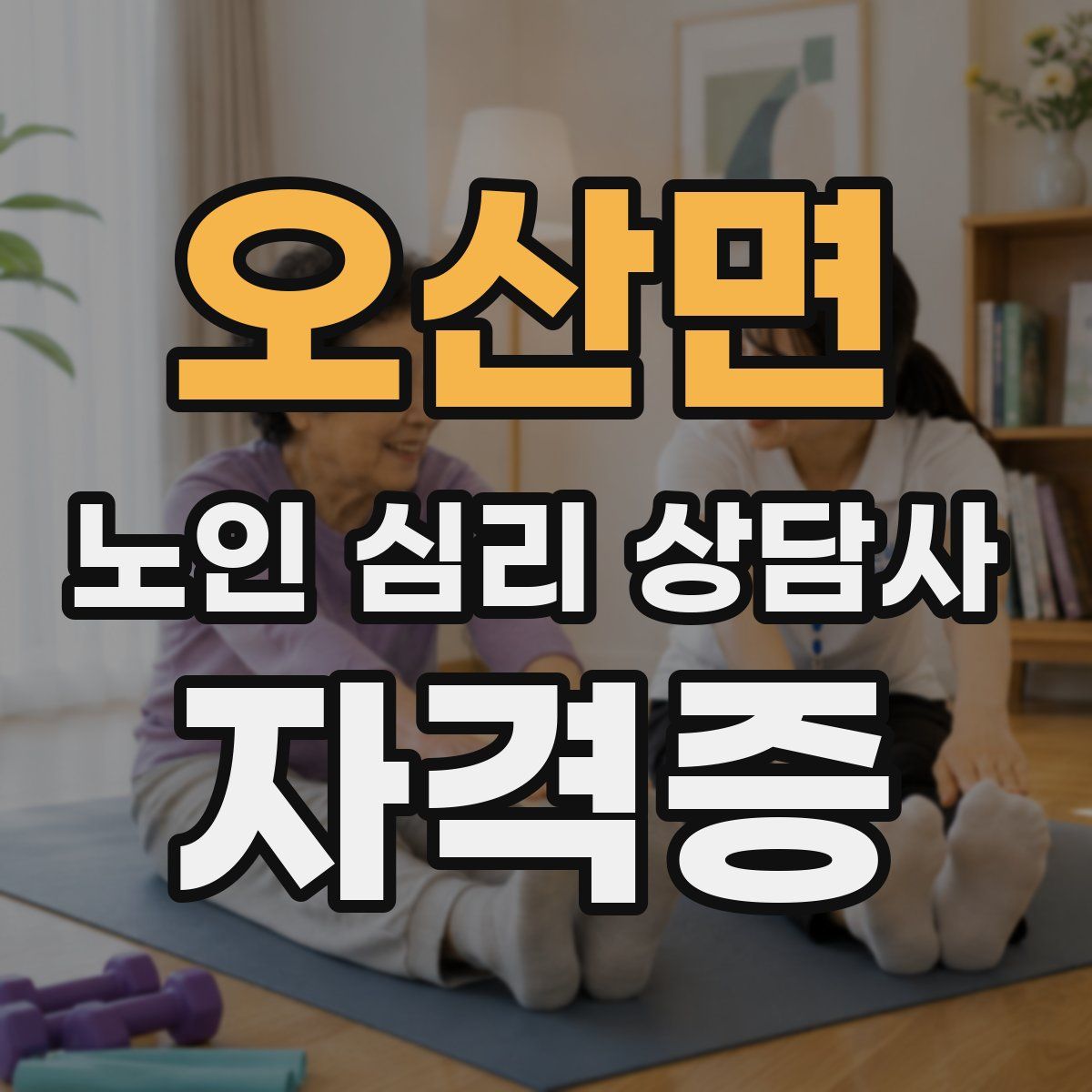 오산면 노인 심리 상담사 자격증