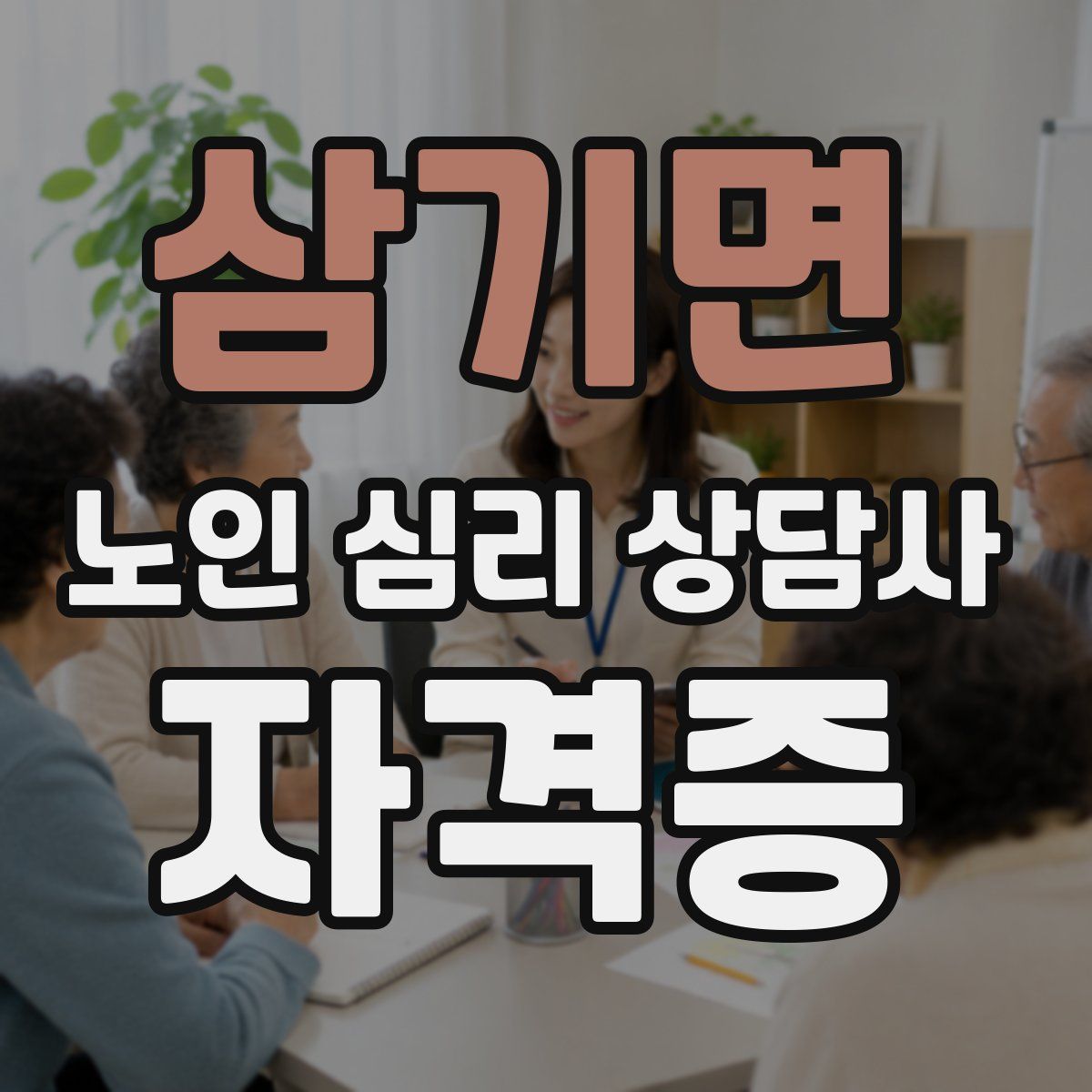 삼기면 노인 심리 상담사 자격증