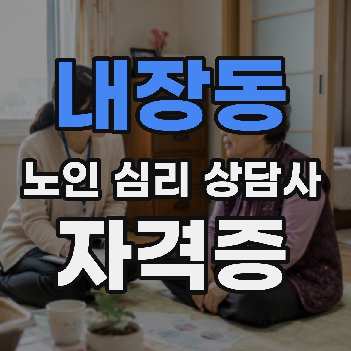 내장동 노인 심리 상담사 자격증