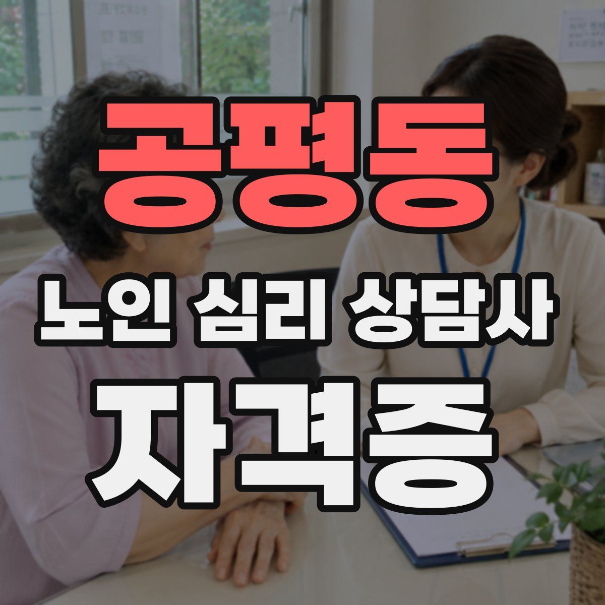 공평동 노인 심리 상담사 자격증