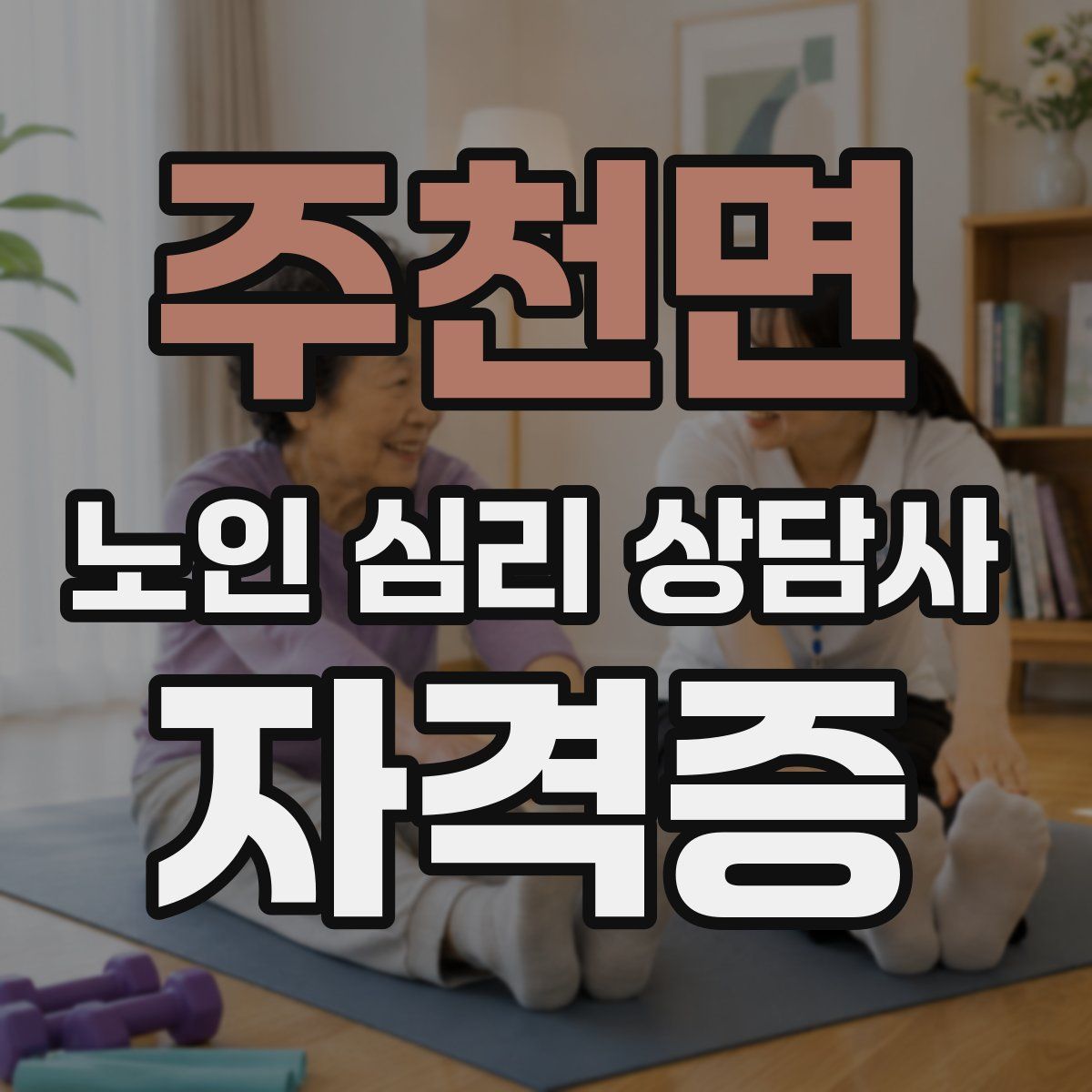 주천면 노인 심리 상담사 자격증