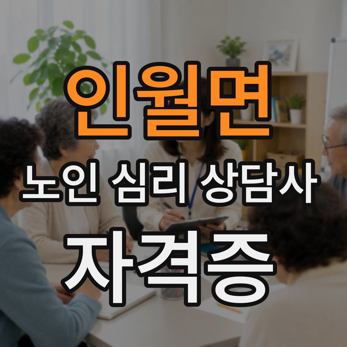 인월면 노인 심리 상담사 자격증