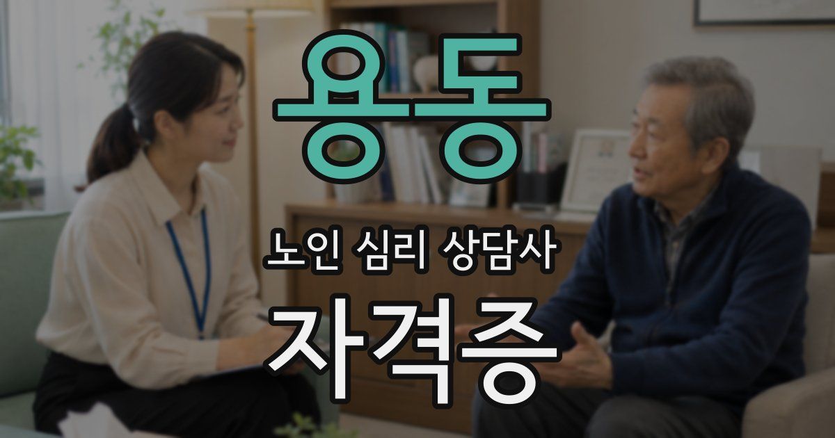 용동 노인 심리 상담사 자격증