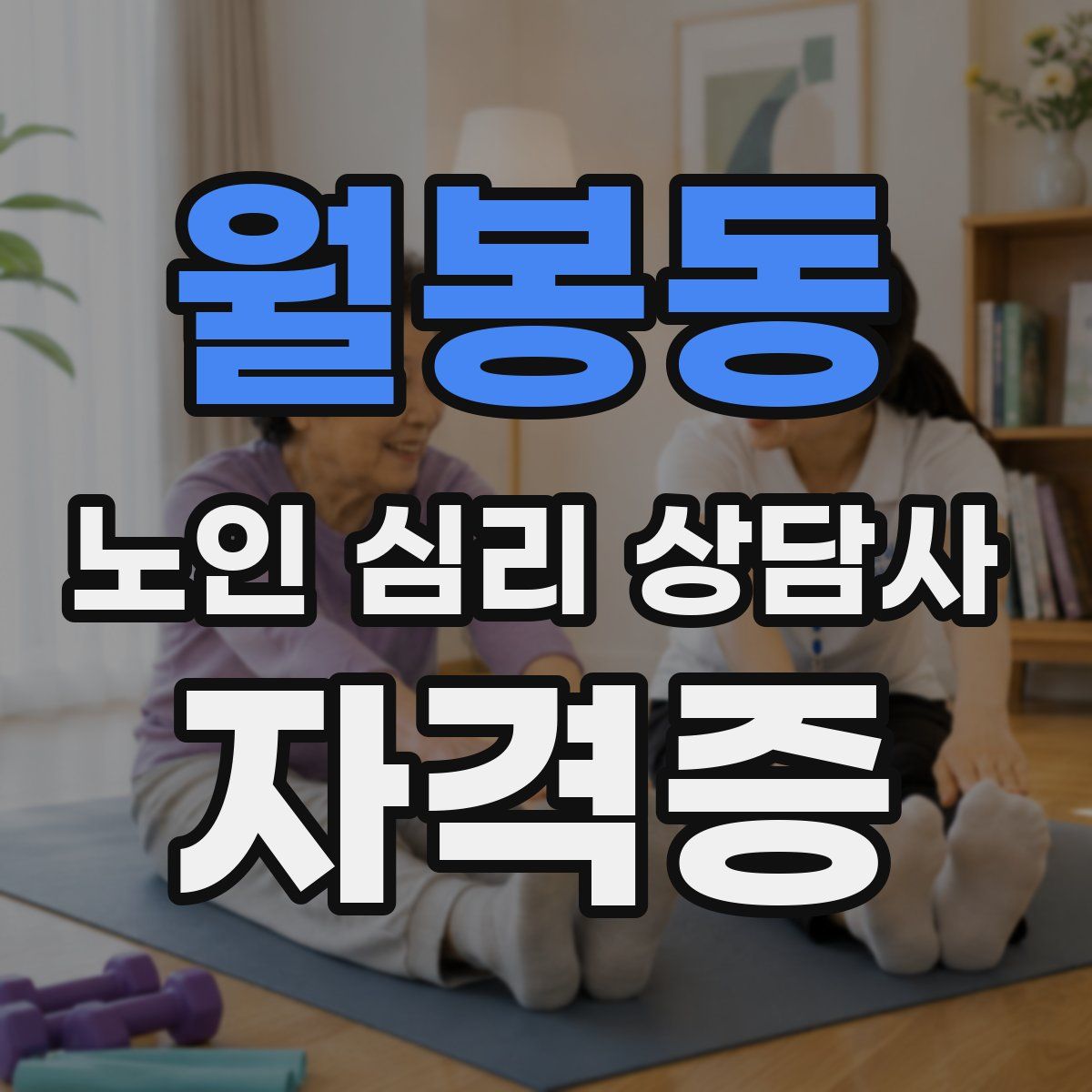 월봉동 노인 심리 상담사 자격증