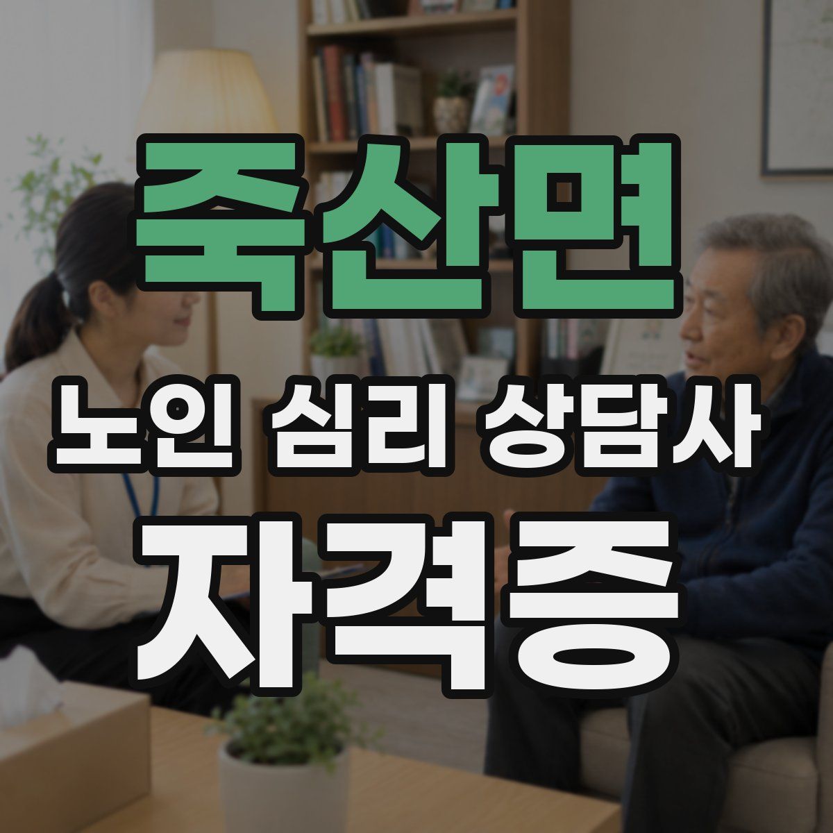 죽산면 노인 심리 상담사 자격증