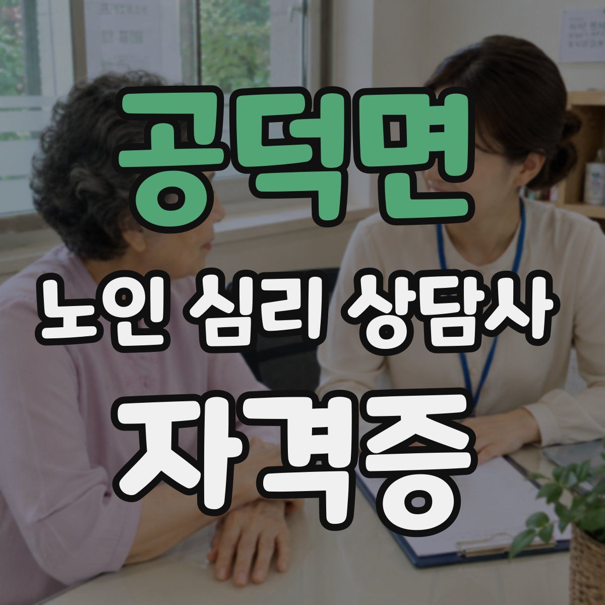 공덕면 노인 심리 상담사 자격증