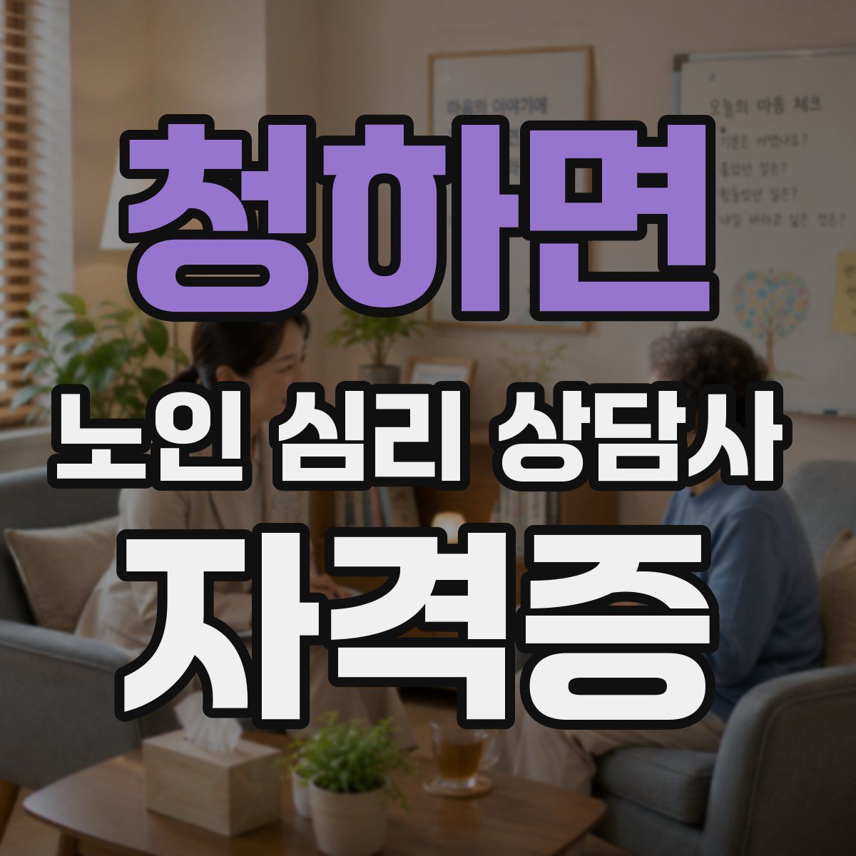 청하면 노인 심리 상담사 자격증