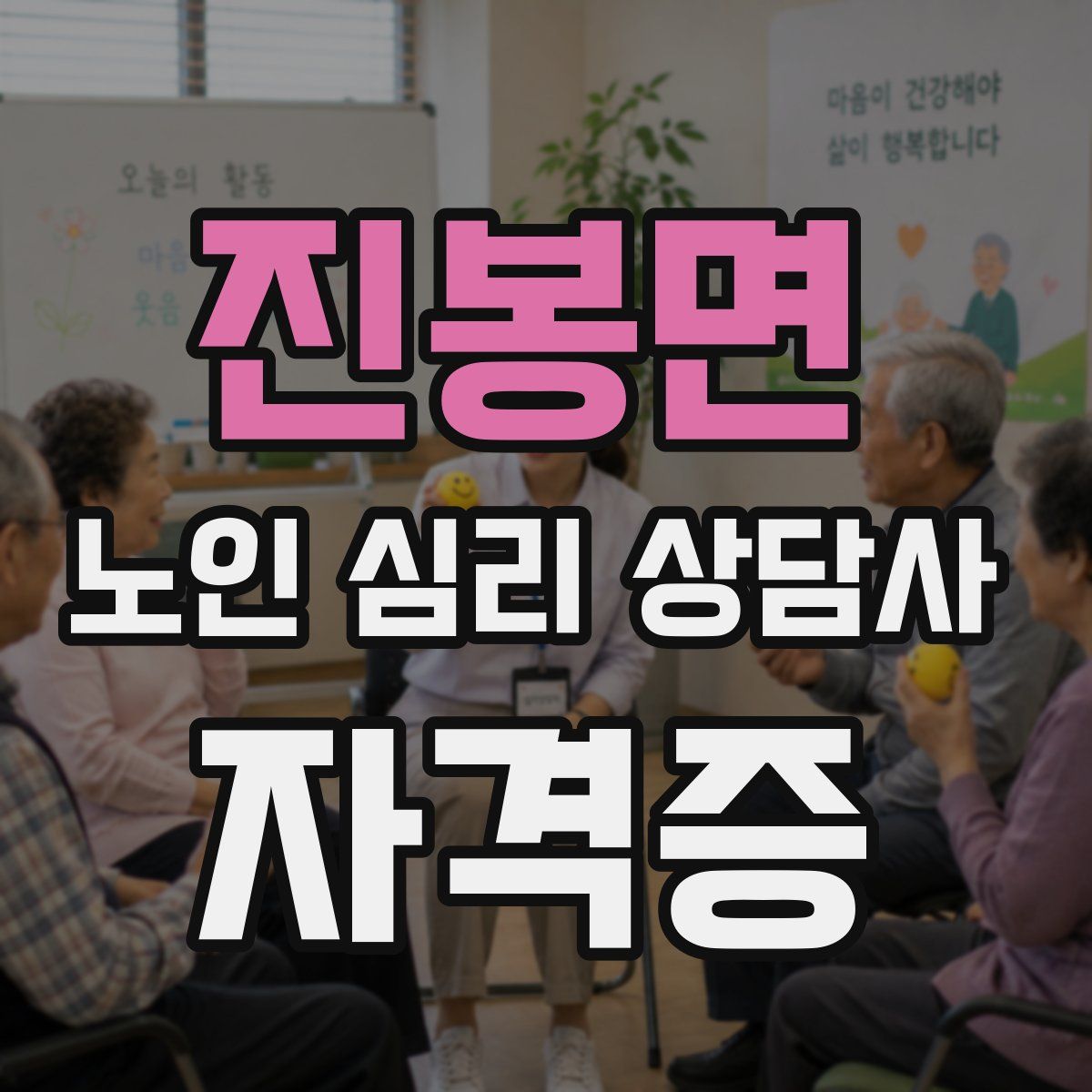 진봉면 노인 심리 상담사 자격증