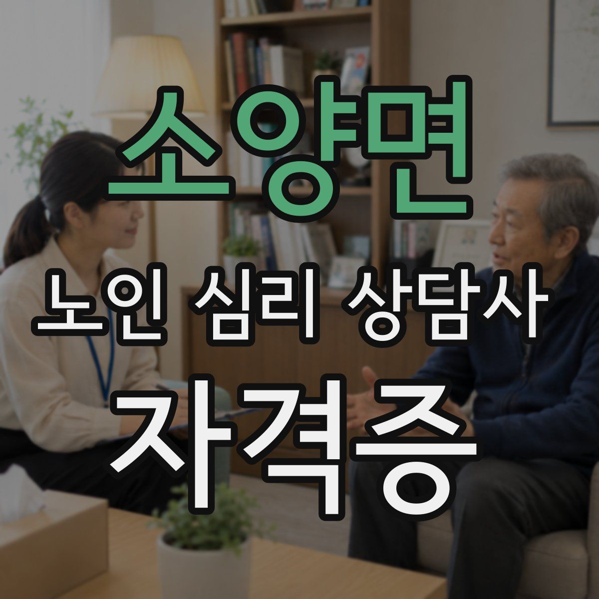 소양면 노인 심리 상담사 자격증