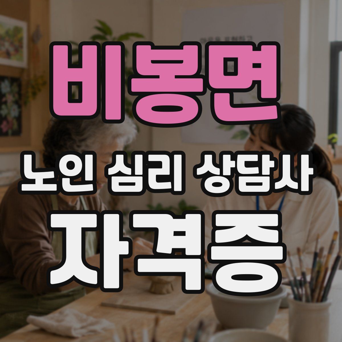 비봉면 노인 심리 상담사 자격증