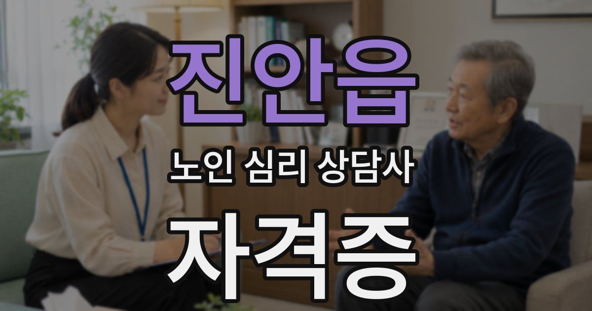 진안읍 노인 심리 상담사 자격증