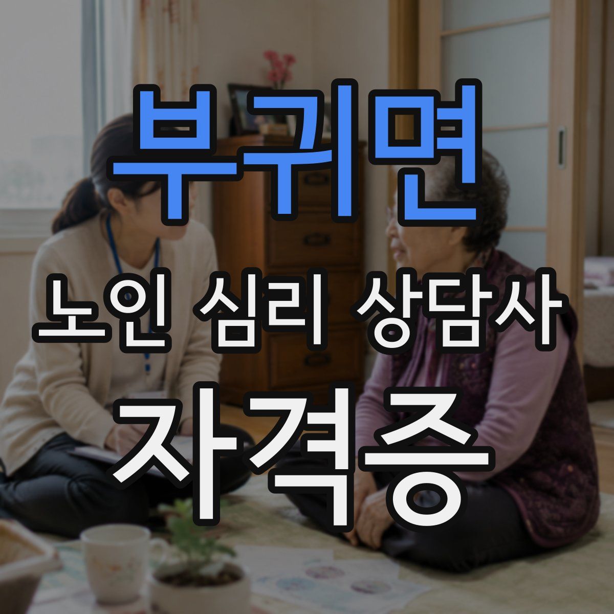 부귀면 노인 심리 상담사 자격증