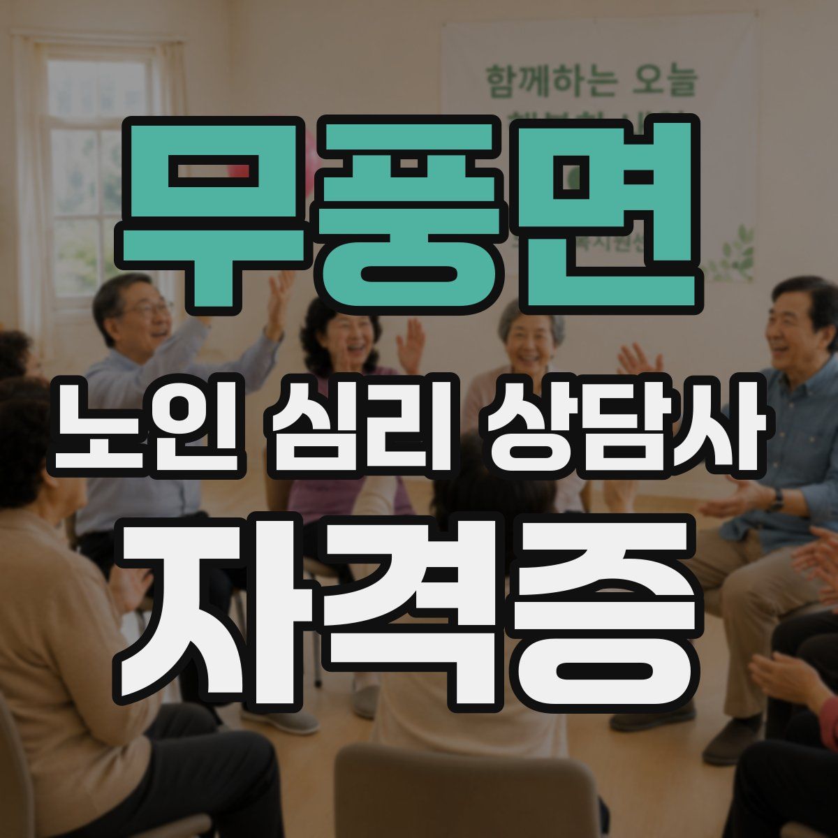 무풍면 노인 심리 상담사 자격증