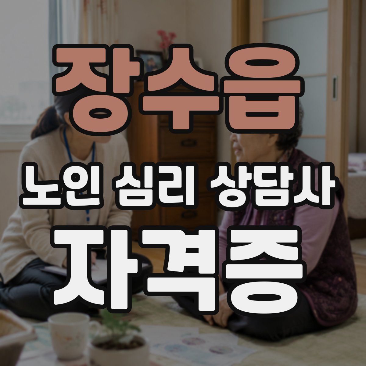 장수읍 노인 심리 상담사 자격증
