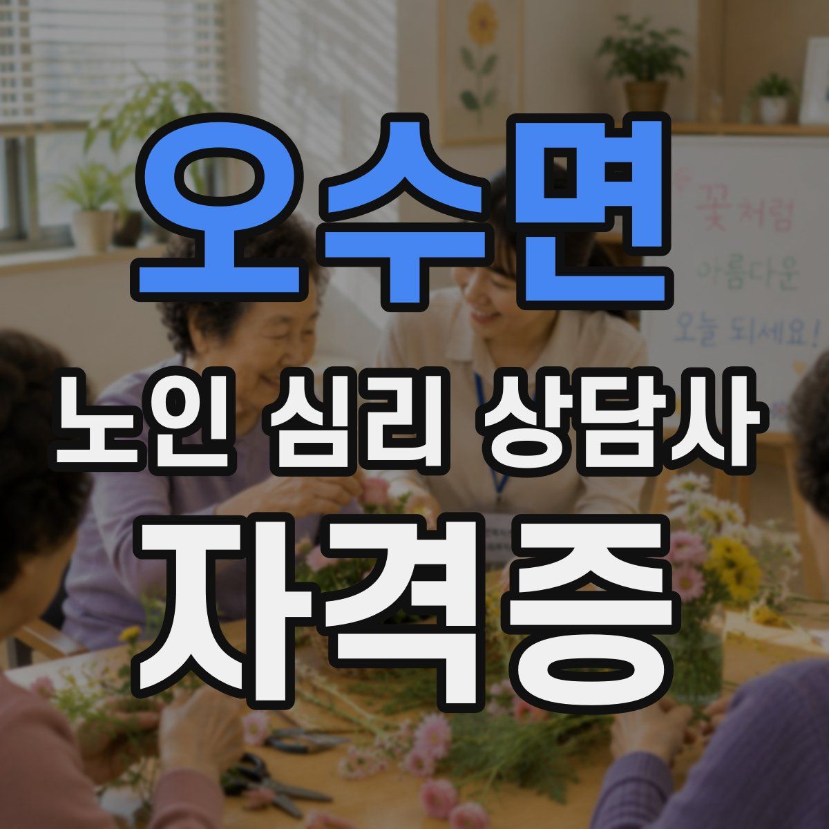 오수면 노인 심리 상담사 자격증